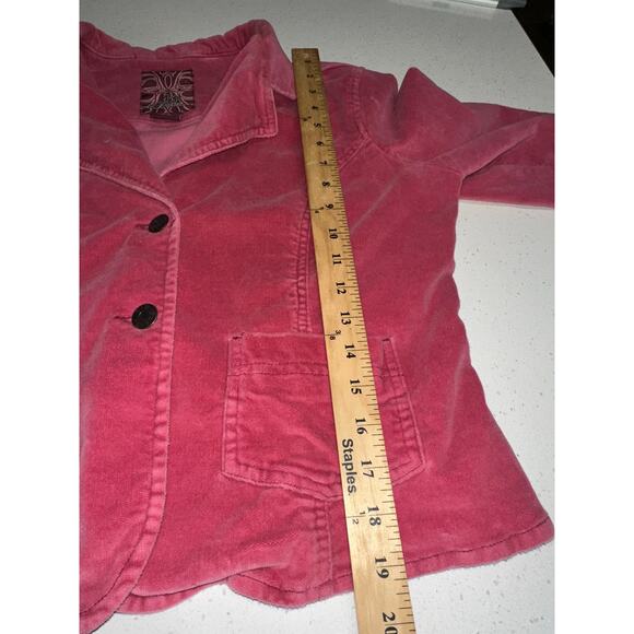BB Dakota Women’s Velvet Blazer Jacket 2 Button Cropped Pink XL Fairy Grunge Y2K - Picture 8 of 10
